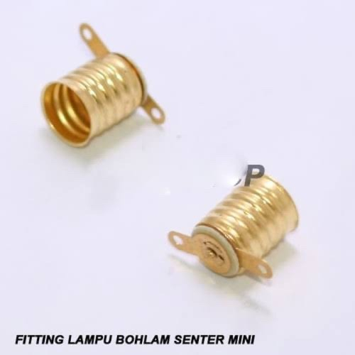 Fitting Bohlam Bola Lampu Senter E10 Kuningan Praktek Sekolah