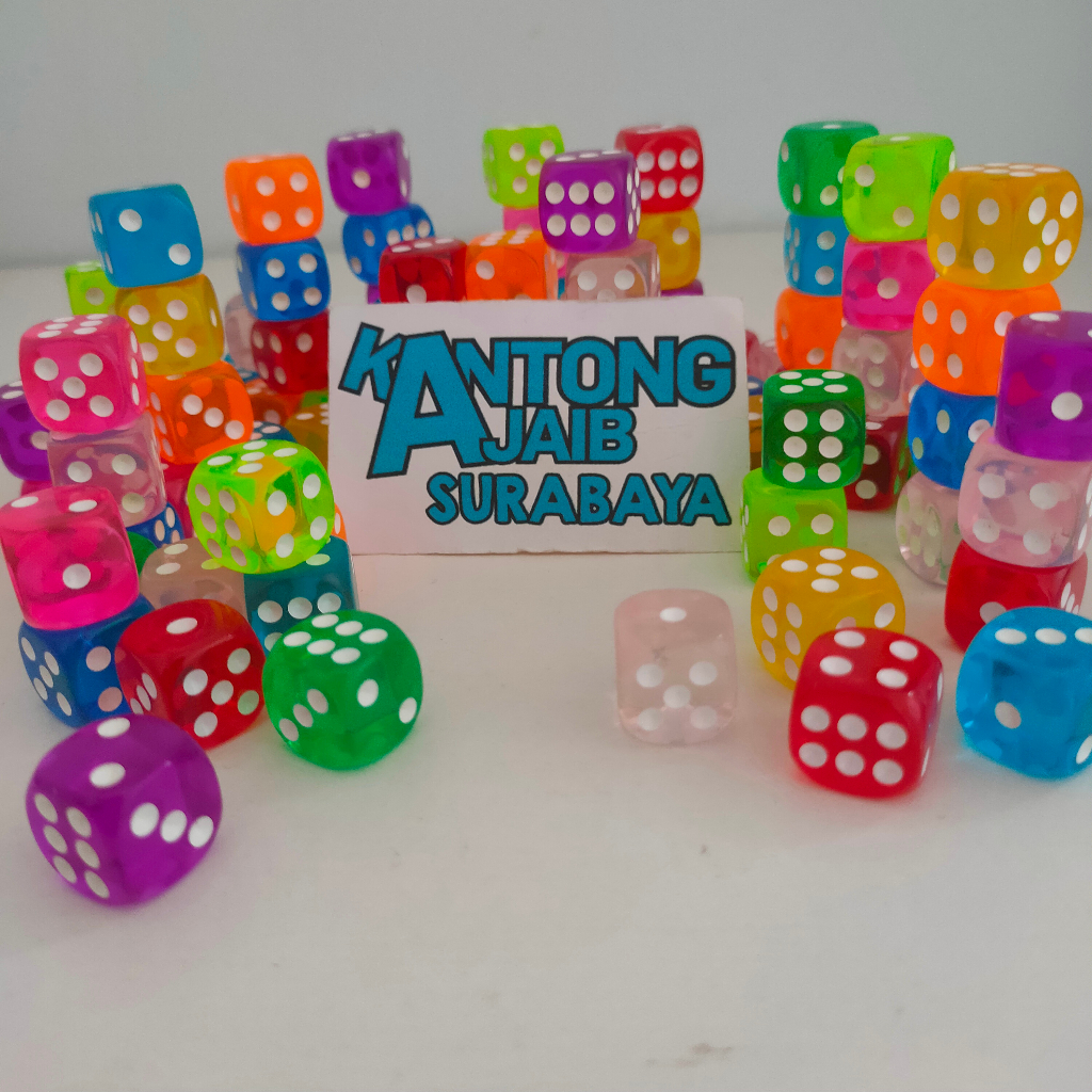 Dadu Transparan Dice Board Game Dadu Mainan Permainan Monopoli Ludo