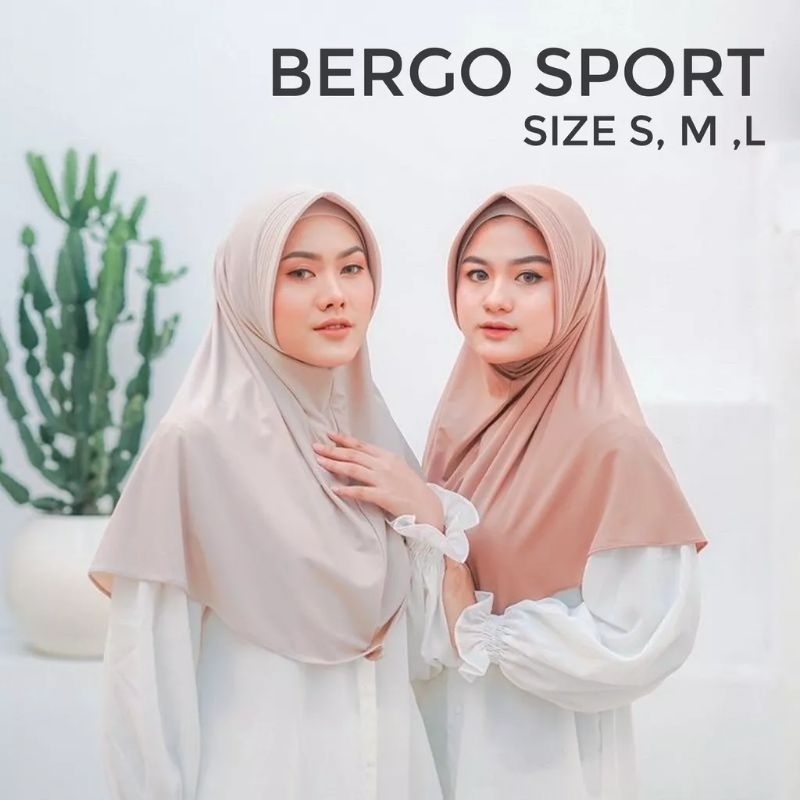 HIJAB SPORT NUTUP DADA/ BERGO HAMIDAH/ JILBAB SPORT PREMIUM