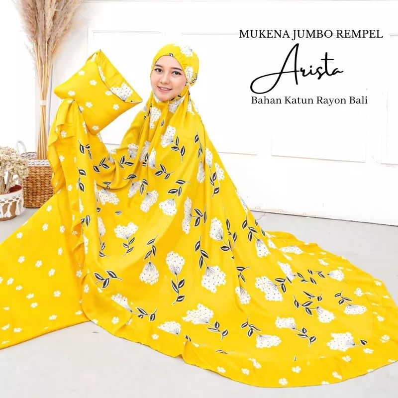 MUKENA DEWASA ARISTA  / MUKENA RAYON BALI/ MUKENA RAYON MOTIF MURAH