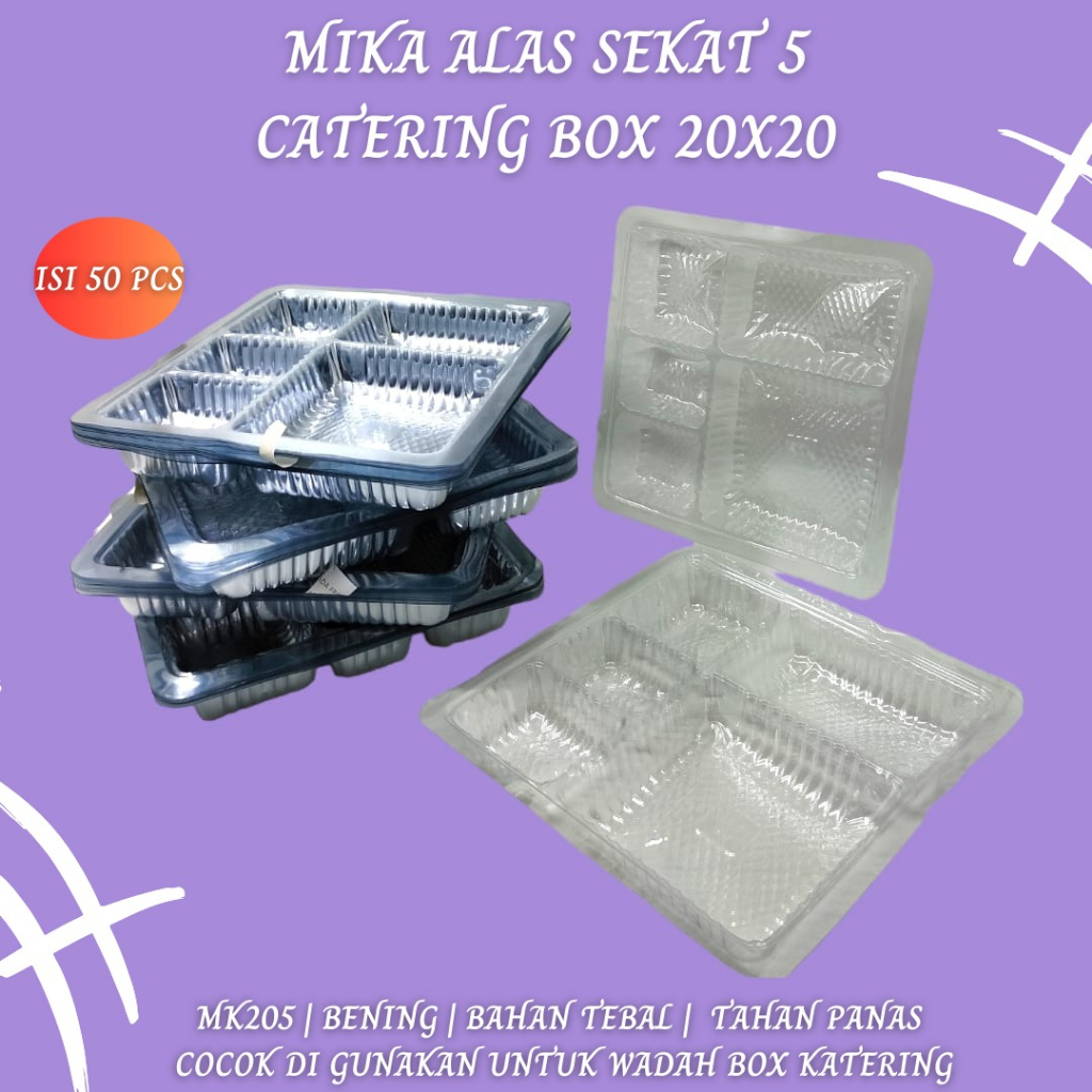 Mika Sekat 5 Mika 20X20 Alas Mika (Isi 50 Pcs-MK205)