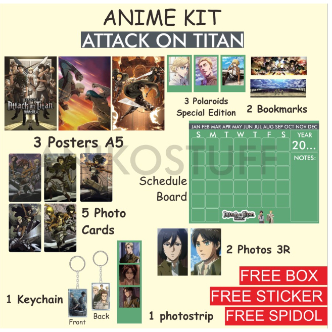 FANKIT ATTACK ON TITAN AOT SHINGEKI NO KYOJIN FANKIT ANIME FANKIT CUSTOM