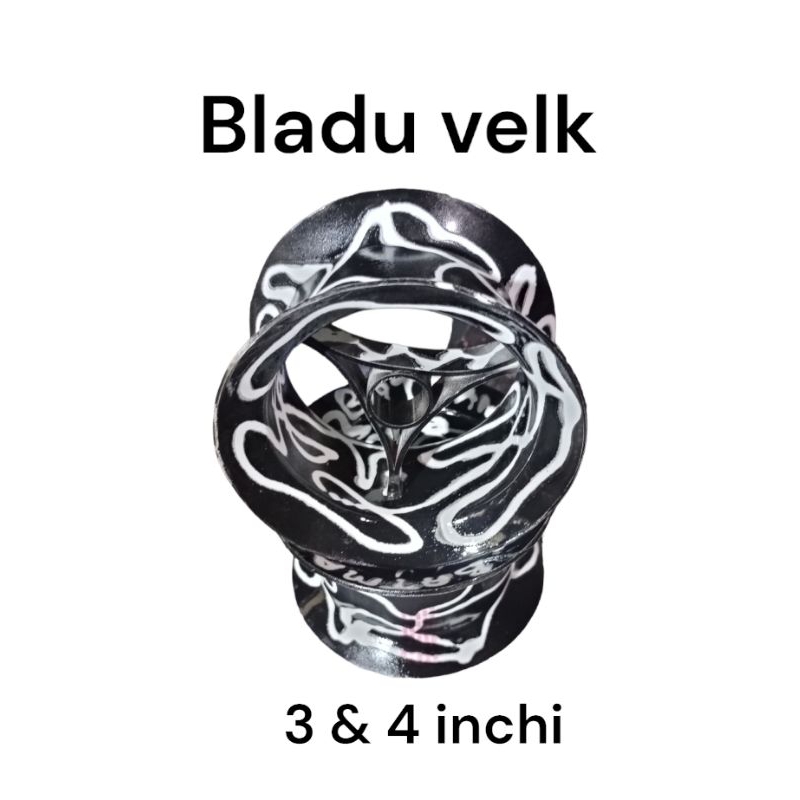 BLADU KENUR / GULUNGAN SENAR / BENANG KENUR LAYANG-LAYANG DENGAN GAGANG VELK DIAMETER 3 IN, WARNA HI