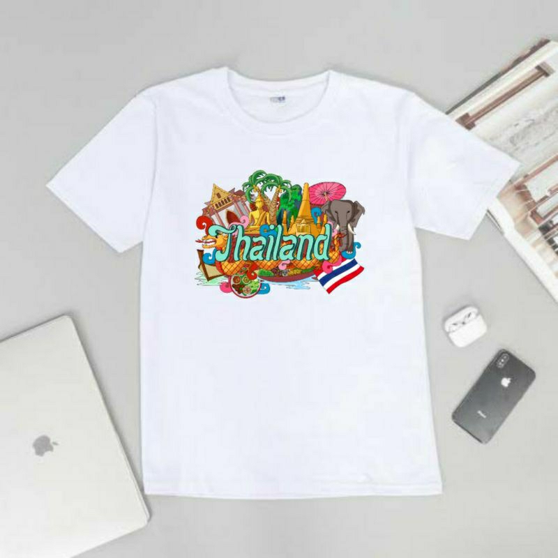 Kaos Distro Oleh Oleh Thailand Bahan Katun Combad 30s Reaktif