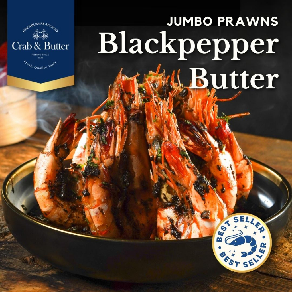Crab & Butter - Black Pepper Butter Jumbo King Prawn (Udang Jumbo Lada Hitam) - Restaurant Seafood O