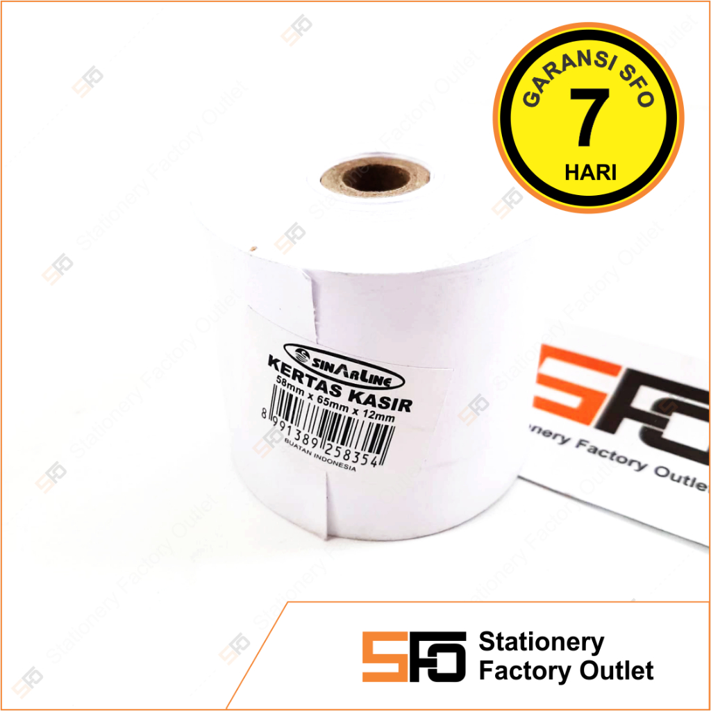 

Kertas Kasir Sinar Line - 58mm x 65mm x 12mm