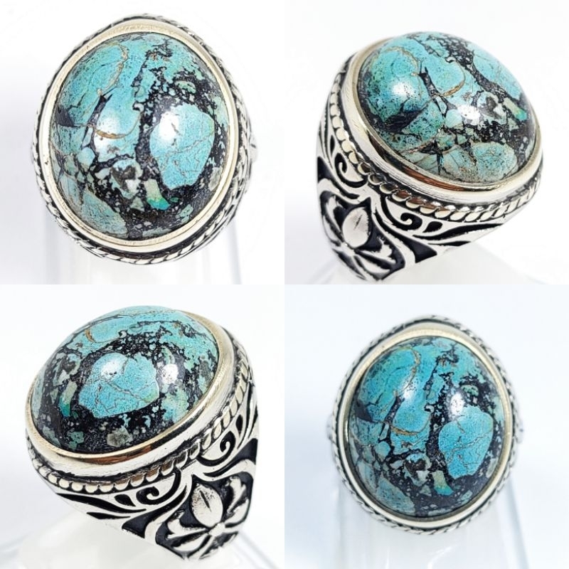 BATU CINCIN NATURAL TURQUOISE PIRUS PIRUS PERSIA KODE 02505