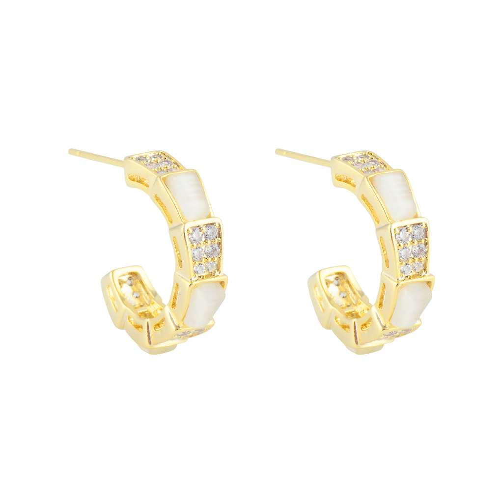 Panlandwoo - Anting Hoop Rhodium Wanita Eros