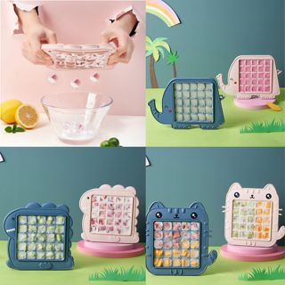 Cetakan 25 Sekat Es Batu Puding Cokelat Jelly / Alat Pencetak Karakter 25 Kotak Food Grade / Ice Cube Tray Mold 25 Grid Bahan PP Kucing Cat Meong Meow Lucu [MF]