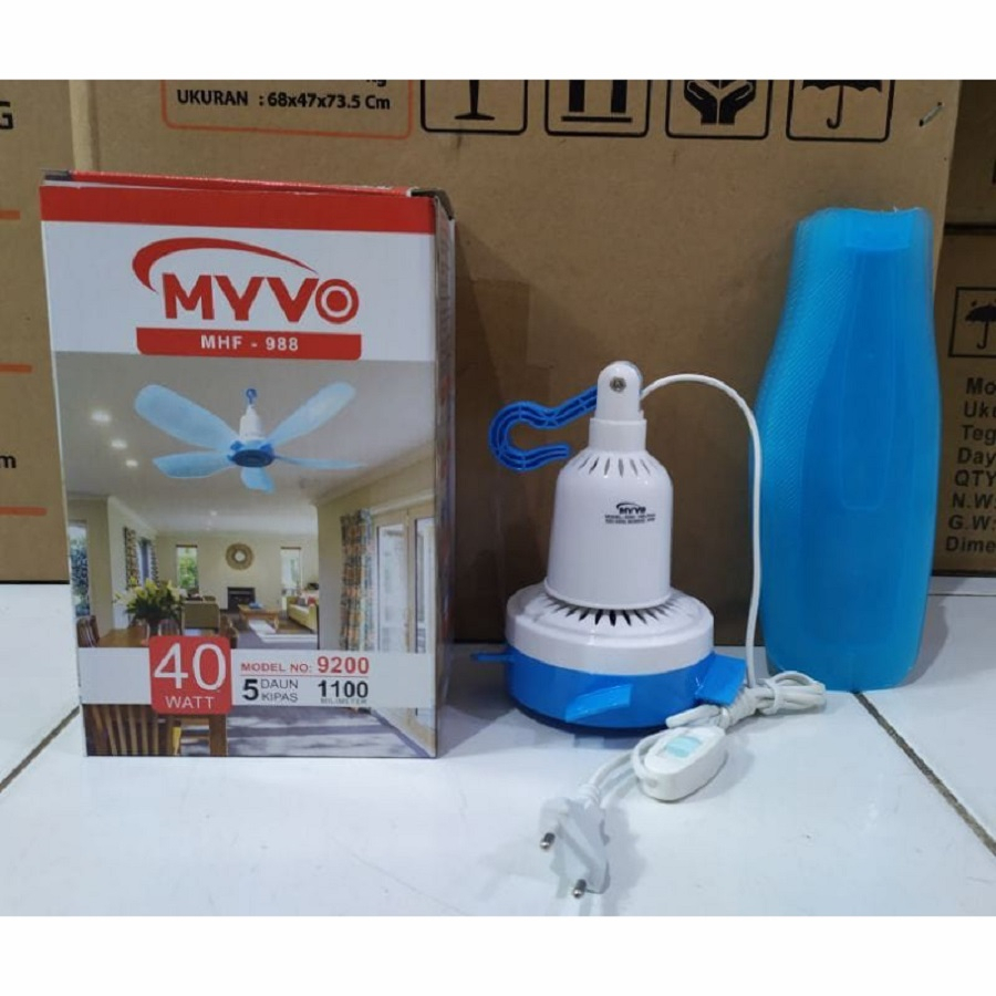 Ceiling Fan Heli Fan Kipas Angin Gantung Myvo 40W 40 Watt 5 Baling Angin Kuat