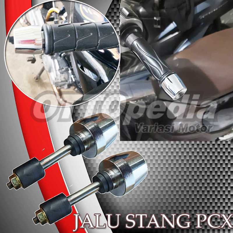 Jalu Stang Stir PCX Kualitas ORIGINAL set Karet Pengerat Stabilizer Stang Scoopy Aerox ADV Satria FU