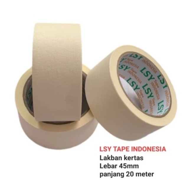 

Masking Tape / Lakban Kertas LSY Tape 45 mm x 20 meter Full ( CHO )