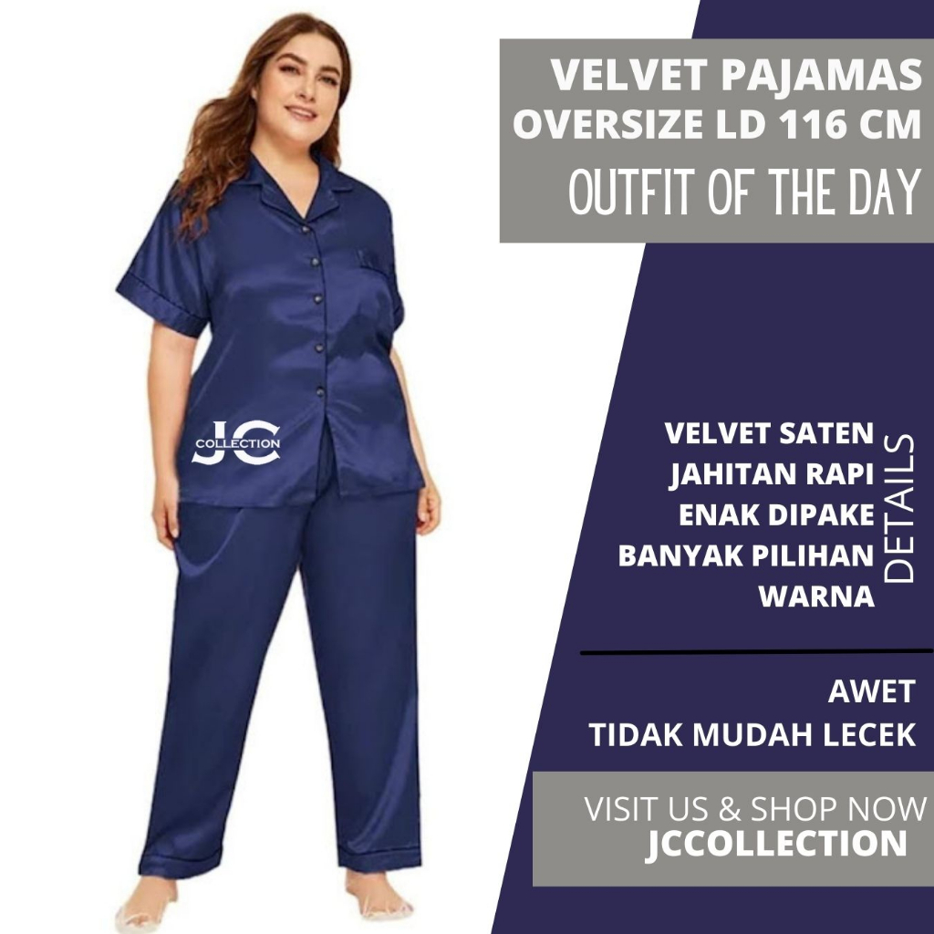 CP Piyama Satin Big Size Besar - Baju Tidur Jumbo Wanita -JCCollections