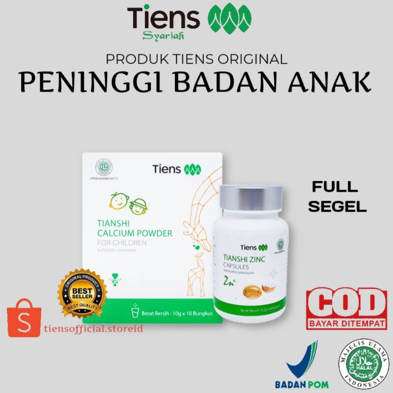 Susu Kalsium Peninggi Badan Anak Tiens Original dan Suplemen Tianshi Zinc Penambah Nafsu Makan Tiens