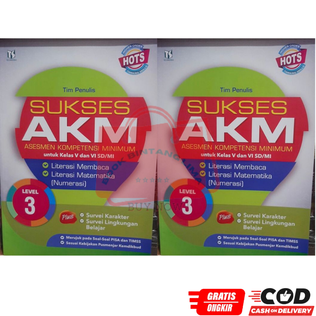 BEST SELLER Buku SUKSES AKM Asesmen Kompetensi Minimum Level 3 Kelas 5 6 V VI SD/MI - Penerbit Tiga 