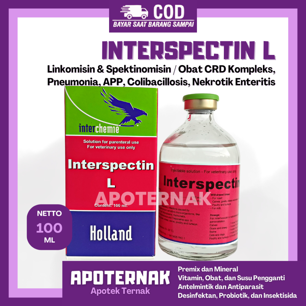 INTERSPECTIN L 100 ml | Injeksi Spectolin Spektolin | Like LS Injection &amp; Pantex Spectolin