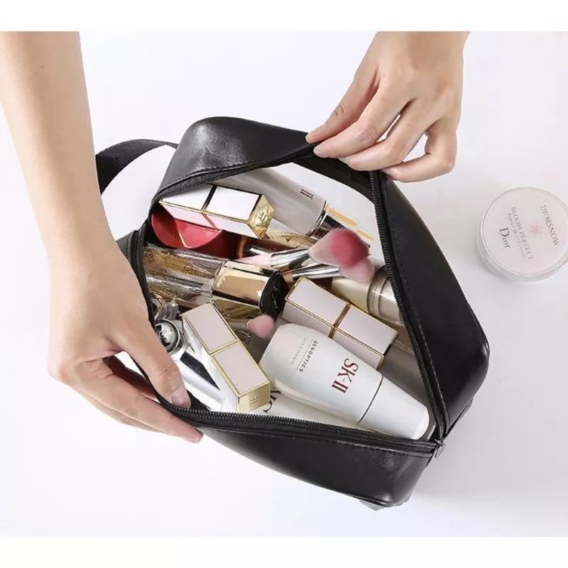 Tas Kosmetik Transparan Wash Bag Pouch Zipper Make Up Bag Organizer Dompet