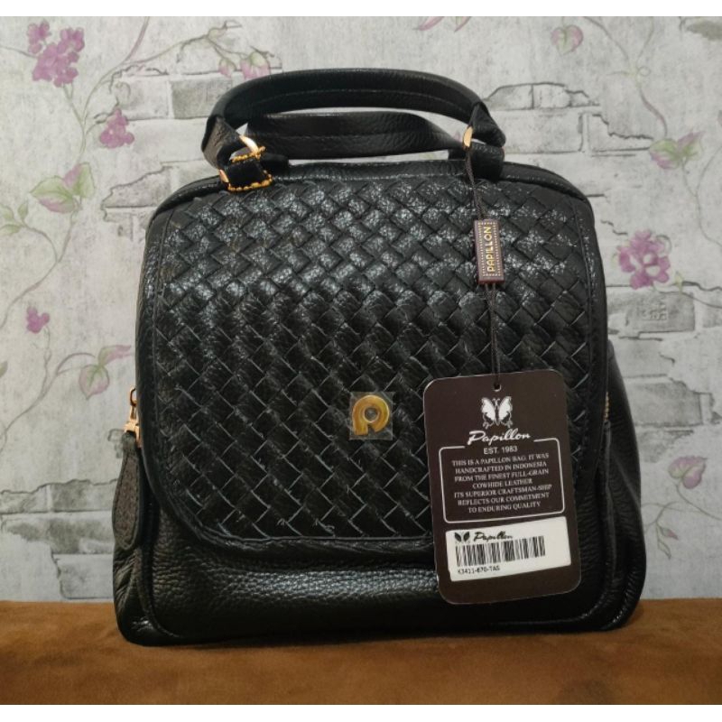 TAS RANSEL BISA SELEMPANG PAPILLON K 3411 HITAM NEW