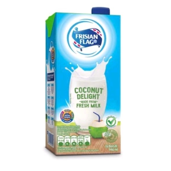 

Frisian Flag Uht Coconut Delight 946ml (1 krtn/12pcs) khusus grab/gojek/shopee instant