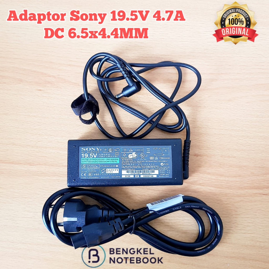 Adaptor Sony 19.5V 4.7A 6.5x4.4 MM