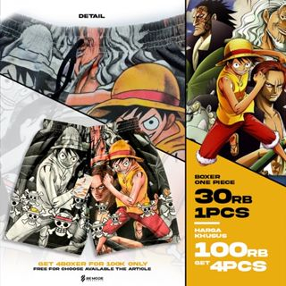 KHUSUS GROSIR Celana Pendek Boxser katun grosir murah Kolor anime cotton cvc special edition one piece