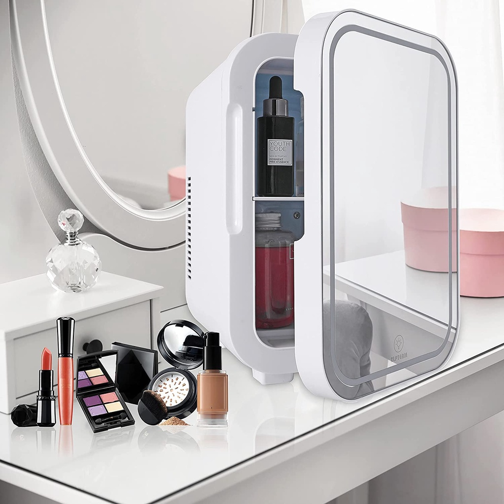 8L kulkas mini portable kecil kosmetik / skincare fridge kecil cermin  skincare mini fridge type mirror square