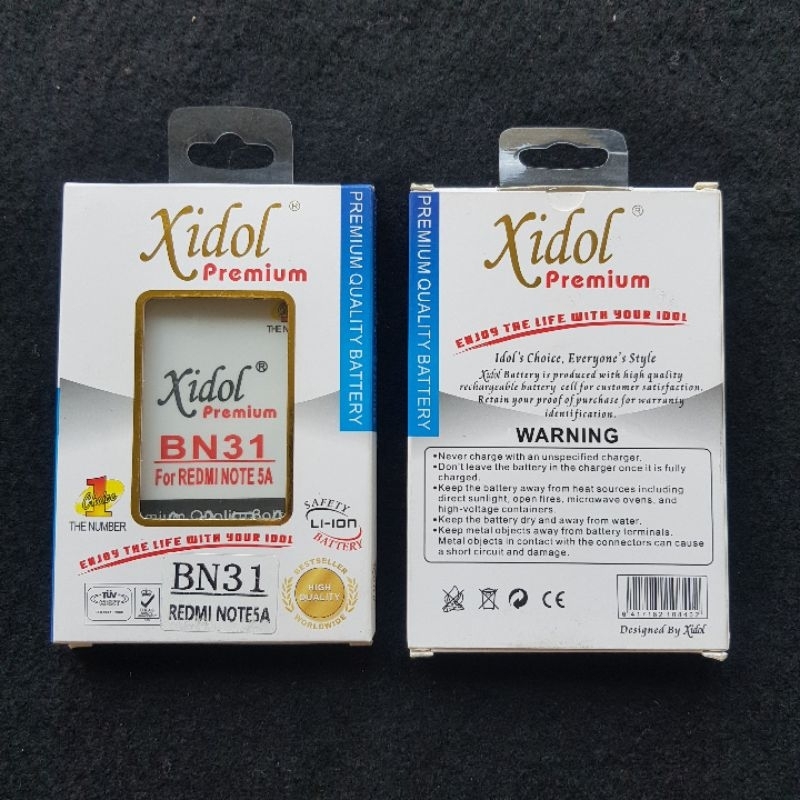 Baterai IDOL XIDOL XIAOMI REDMI NOTE 5A Mi A1 Mi 5X BN31 BATRE PREMIUM