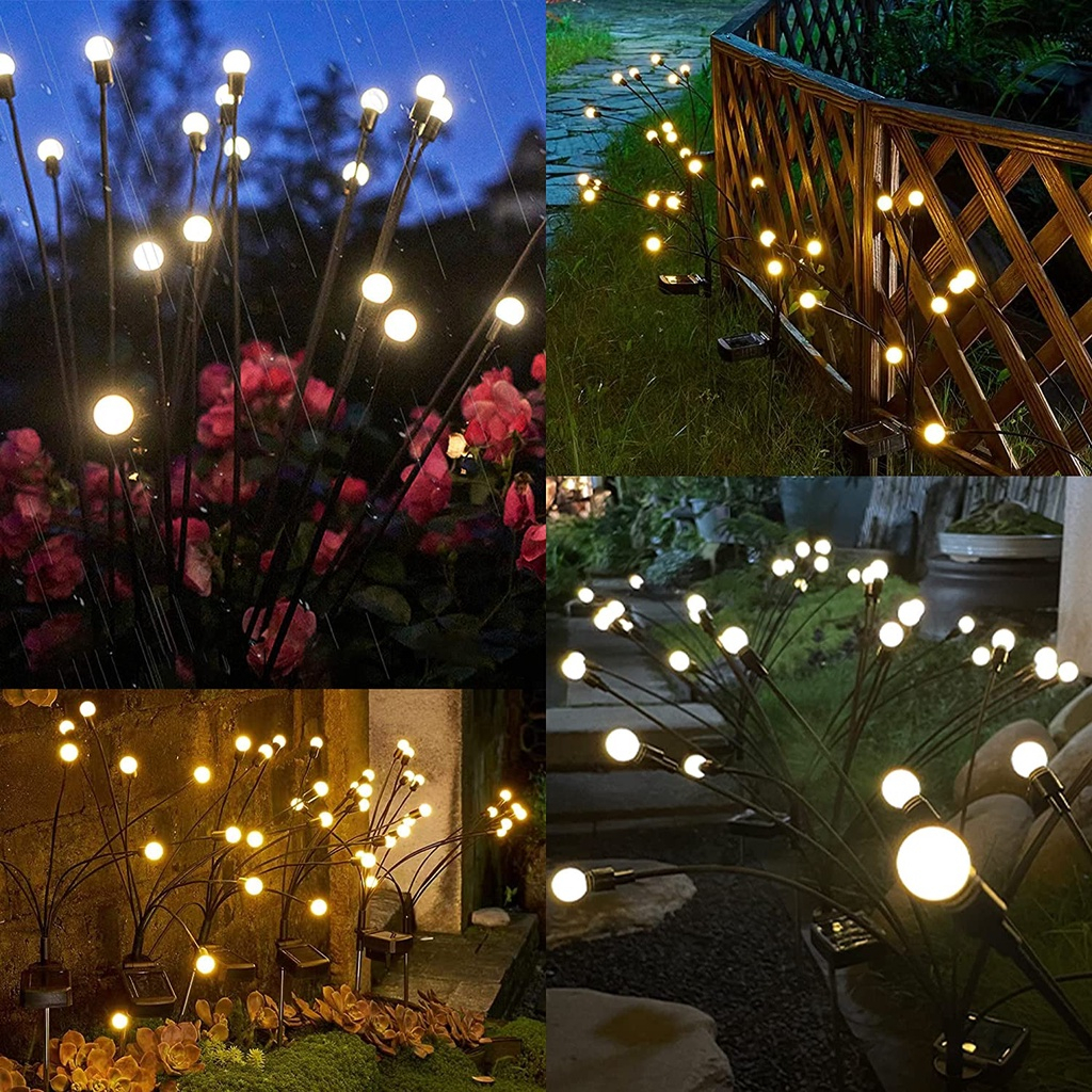 【COD】Solar LED Firefly Bergoyang Light Outdoor /Lampu Taman 10-Led Lampu Tenaga Surya Outdoor/Firefly Lawn Lampu/Lampu Lanskap Firework Festival Liburan Natal Lampu Lawn Lintasan Dekorasi