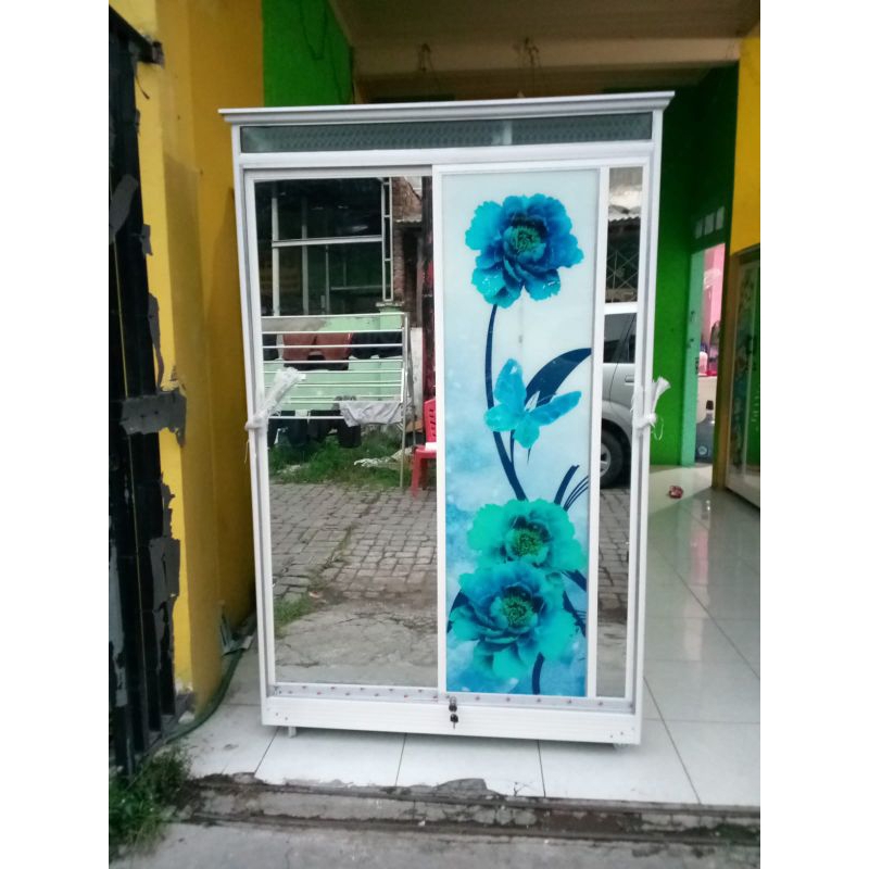 lemari baju sliding aluminium Tebal