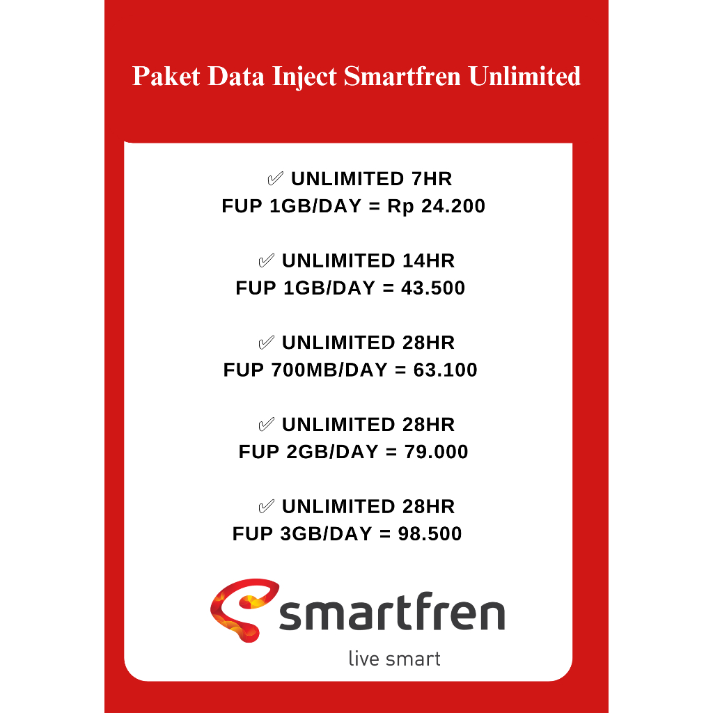Paket Data Inject Smartfren Unlimited