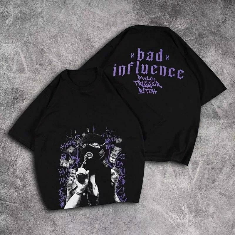 Arifirn Bad Influence - Kaos Oversize Wanita Murah