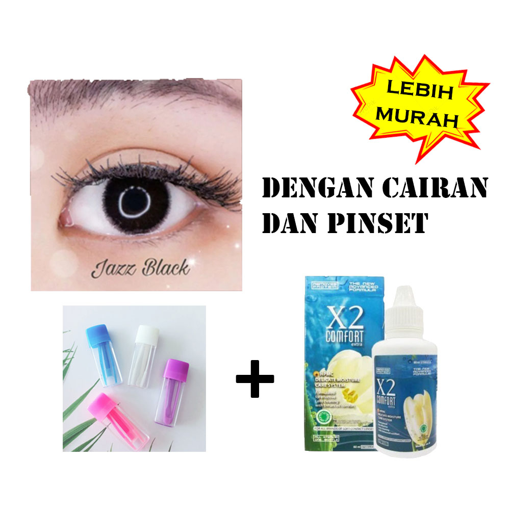 PAKET SOFTLENS JAZZ - 14.2MM (NORMAL) + CAIRAN X2 COMFORT 60ML + PENJEPIT / PINSET