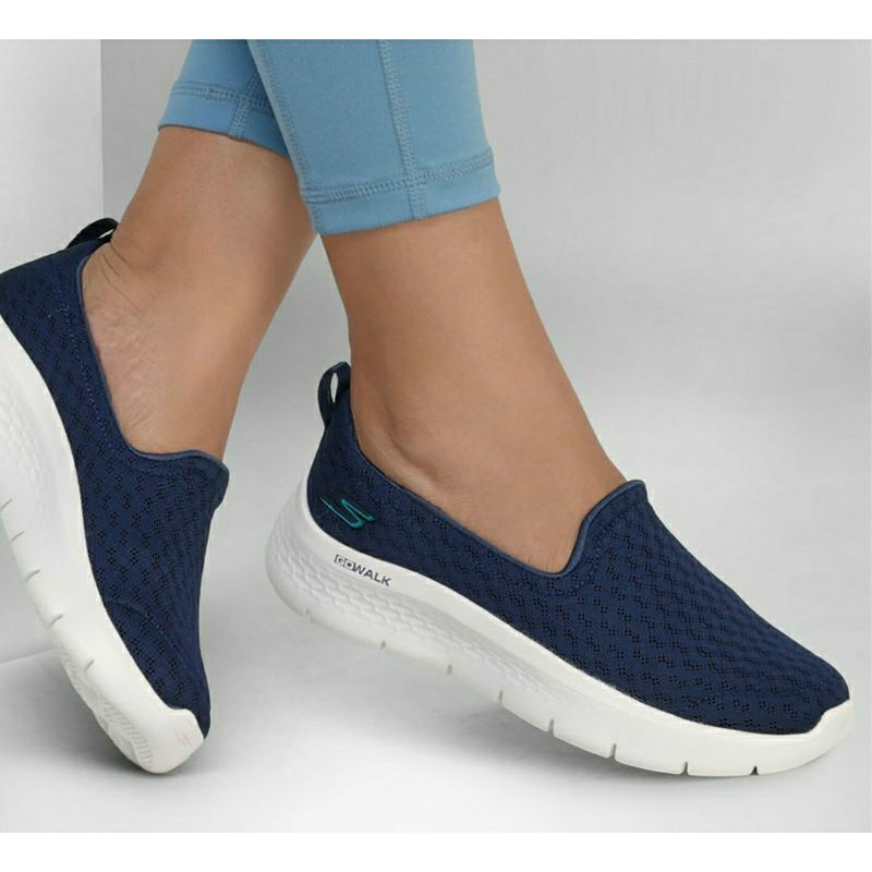 SKECHERS GO WALK FLEX OCEAN WIND NAVY WOMEN SIZE 38 DAN 38.5 ORIGINAL BY SPORT STATION