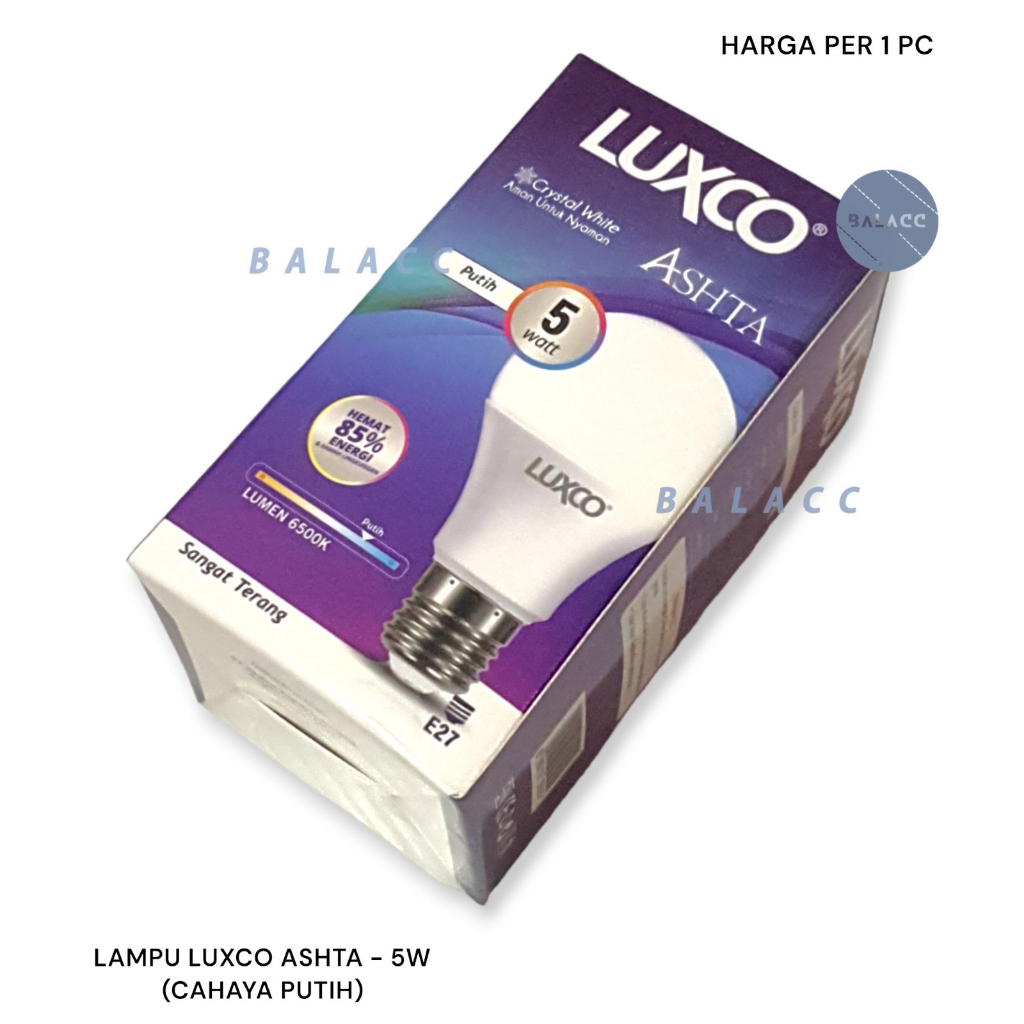 LAMPU LED LUXCO ASHTA 5 WATT 5W PUTIH