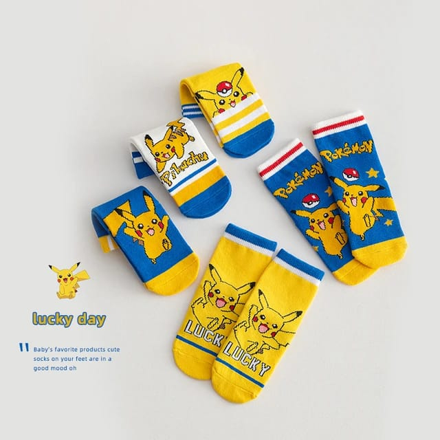 Kaos Kaki Anak Laki Sekolah TK SD Motif Cowok Kartun Pokemon Fashion Korea Socks Kids Terbaru J9