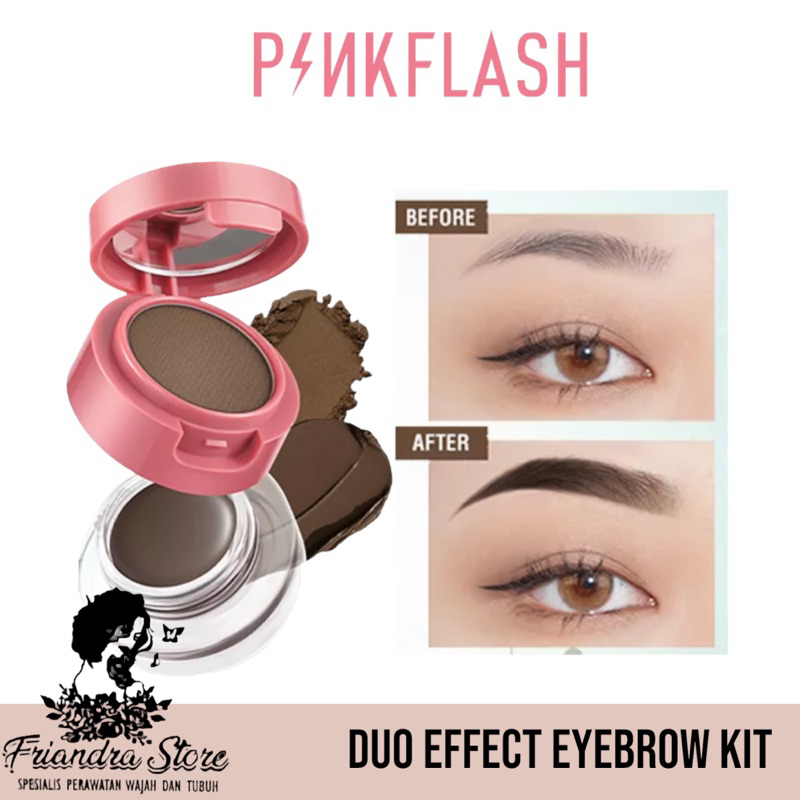 PINKFLASH DUO EFFECT EYEBROW KIT / EYEBROW KIT PINKFLASH / EYEBROW 2 IN 1