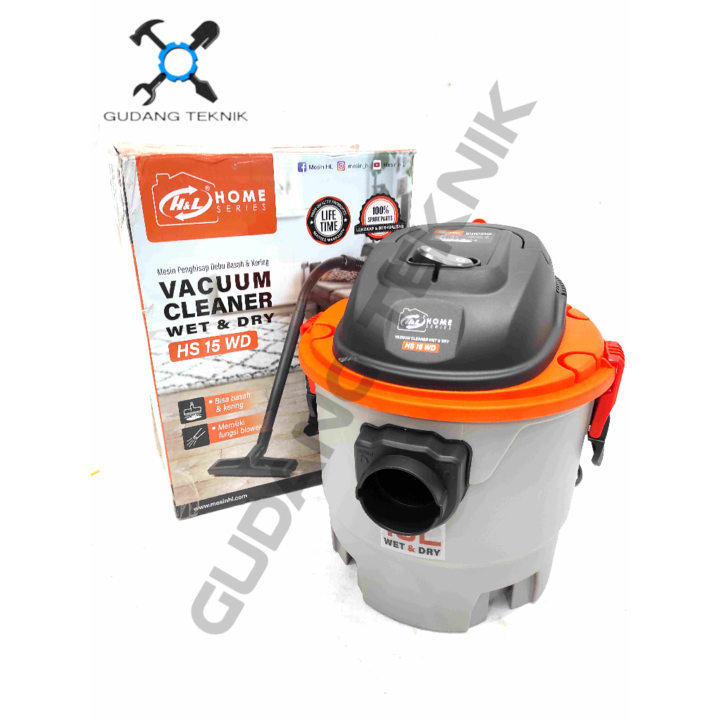 Vacuum Cleaner 15L Dry Wet HS15-WD HNL H&amp;L HL / Vacum Vakum Cleaner 15 Liter HS15 WD - Penyedot Debu Kering Basah HS 15-WD HNL HL H&amp;L