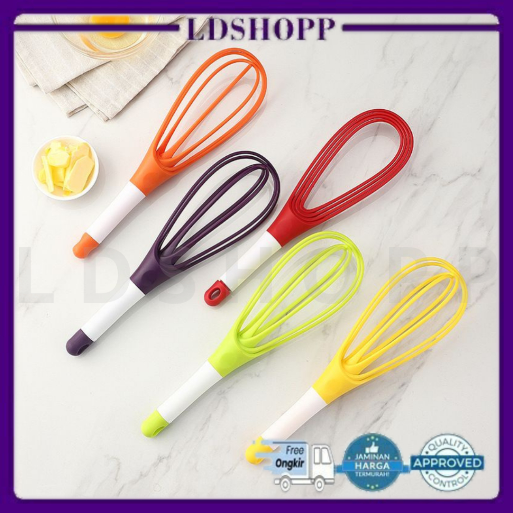 LDS SS38 Hand Mixer Putar Pengocok telur / Alat Kocok Kue Whisker bisa diputar Eggs Beater / Berputar Manual Multi Fungsi