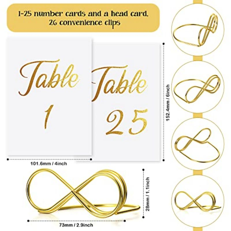 5pcs Tiang Nomor Meja Table Number Holder Stand Name Card Holder Stick Card Holder