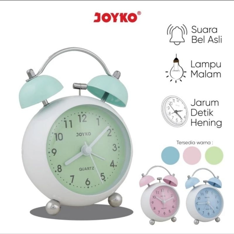 JOYKO ALCL-606 Jam Beker Alarm Clock/ Weker Dering Asli &amp; Free Baterai