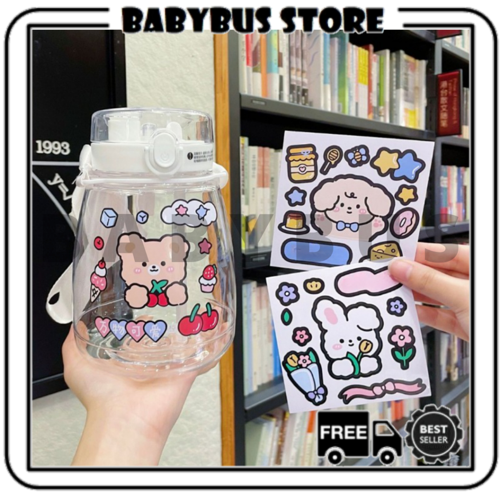 BBS Stiker Tumbler Anti Air Aesthetic Design DIY/Stiker 2D Botol minum aksesoris Bottle Tempelan / Diary book Sticker deco Hp,Laptop, Case buku Kulkas