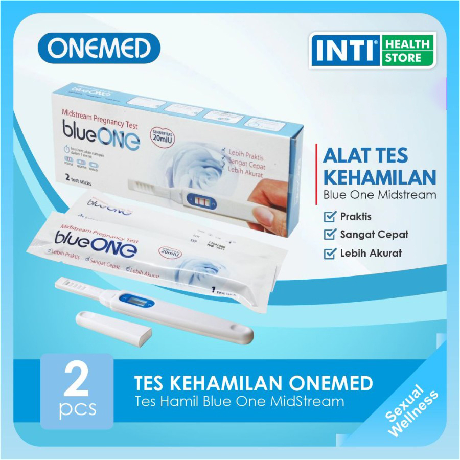 Onemed | Midstream Pregnancy Test Blue One | Test Kehamilan BlueOne isi 2