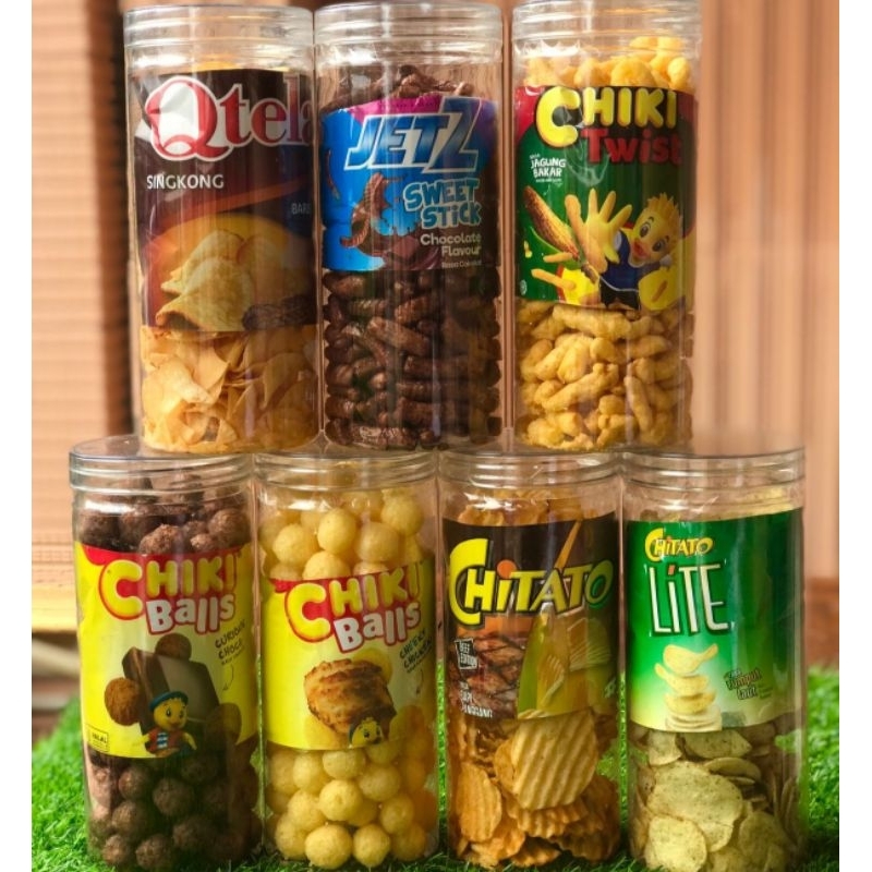 

SNACK TOPLES 1.3L QTELLA JETZ CHIKI TWIST CHITATO CHIKI BALLS KILOAN