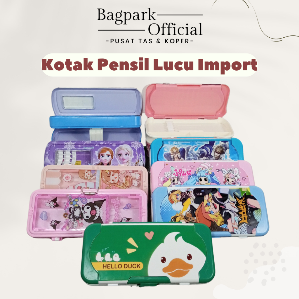 KOTAK PENSIL ANAK ANAK KOTAK PENSIL IMPORT KOTAK PENSIL KALENG TEMPAT ALAT TULIS KEKINIAN GAMBAR KARAKTER LUCU TERBARU