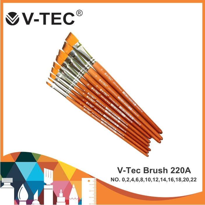 

V-Tec Artist Brush 220A / Kuas Lukis / Kuas Miring / Angular Brush