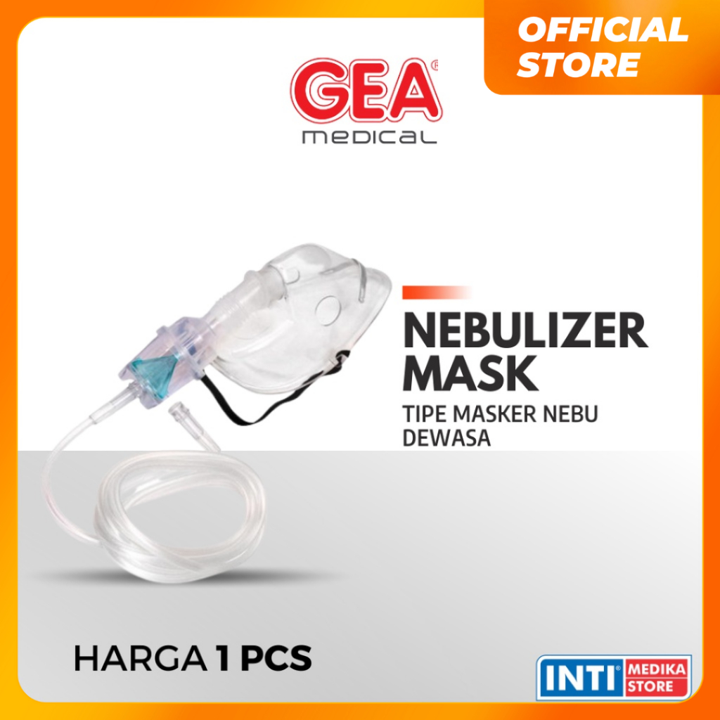 GEA - Nebulizer Mask Dewasa / Masker Nebulizer / Nebulizer Mask Adult