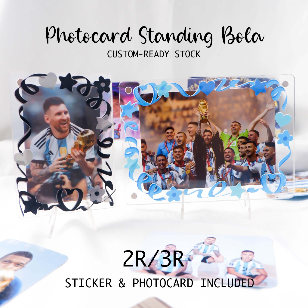 (CUSTOM/READY STOCK) PHOTOCARD STANDING BOLA DECO ACRYLIC MAGNET/PIL-DUN/WORLD/CUP