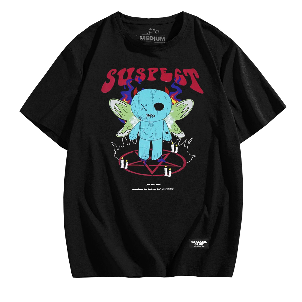 Stalker T-Shirt / Kaos - Suspect Hitam