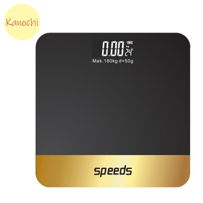 Timbangan Badan Digital SPEEDS impor 180kg scale kaca Lx 040-7