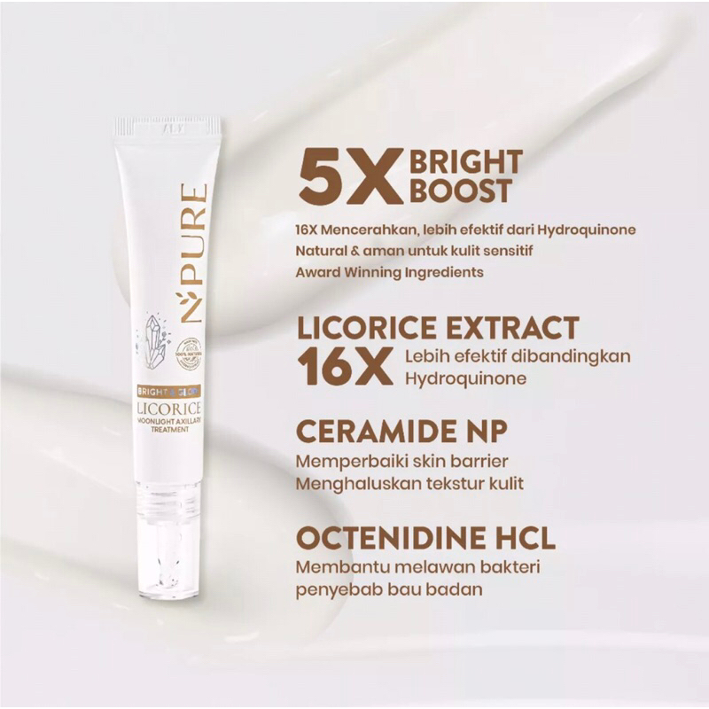 NPURE Axillary Treatment Licorice/Underarm Serum/Pencerah Ketiak Selangkangan/Brightening Glowing /Moonlight